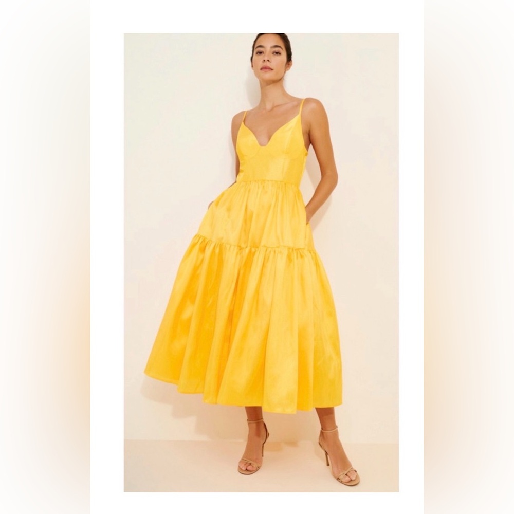 Hutch Atherton Sleeveless V-Neck Belted Midi- Size 0 Anthropologie - NEW